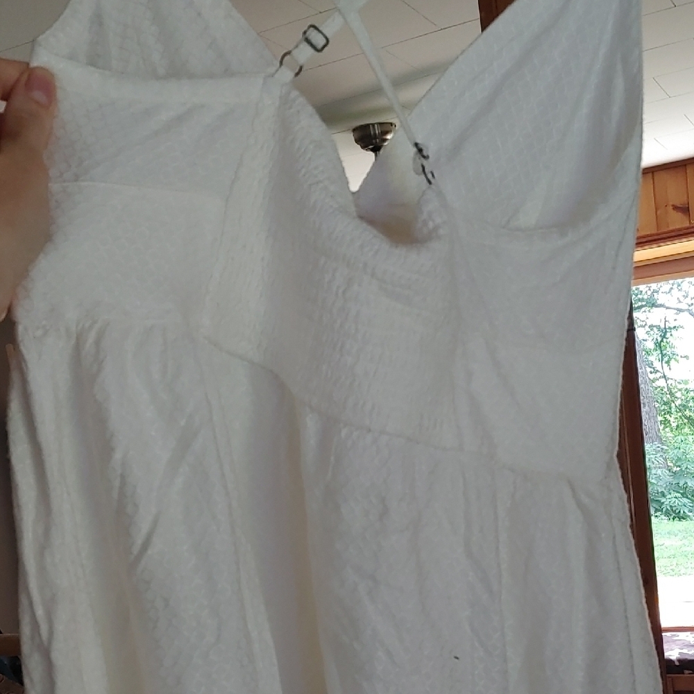 Roxy Cream Button-Front Slip Dress - Picture 6 of 10